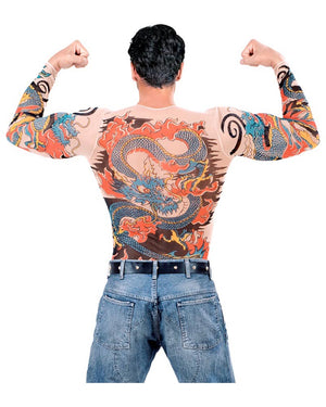 Tiger and Dragon Mens Full Body Tattoo Sleeve