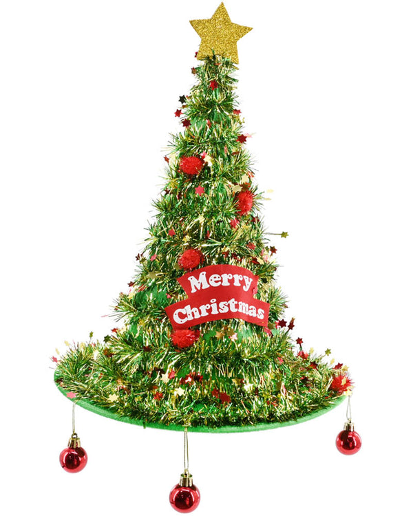 Christmas Tinsel Tree Swag Hat