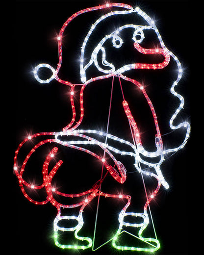 Tipsy Twerking Santa Flashing Ropelight 1m