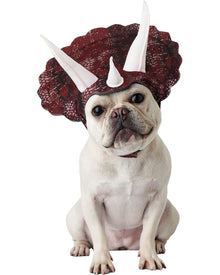 Triceradog Headpiece with Horns Pet Costume