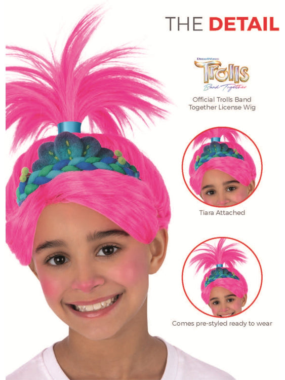 Trolls Band Together Poppy Wig