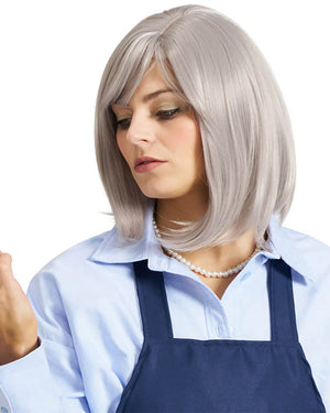 Toity Shop Lady Deluxe Short Grey Wig