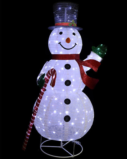 Twinkle Pop Up Christmas LED Snowman 1.5m