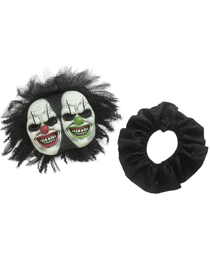 Two Headed Crazy Clown Kids Costume