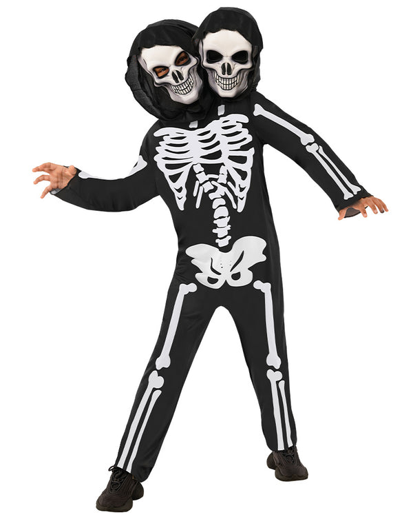 Two Headed Skeleton Boys Costume