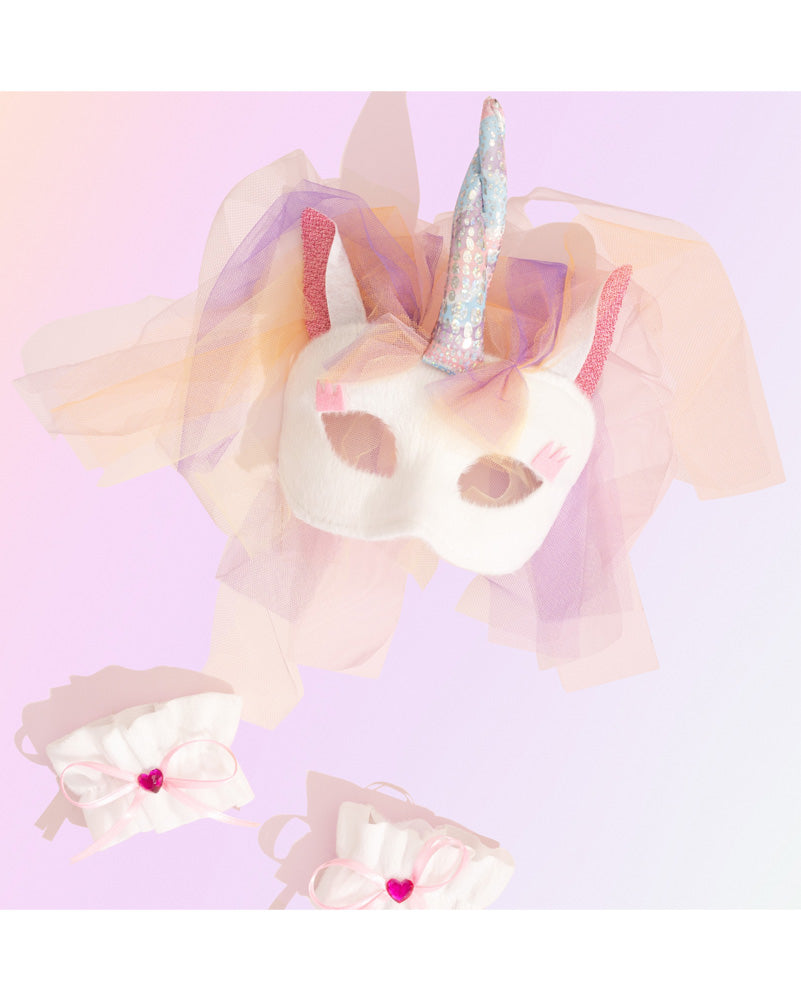 Unicorn Animal Mask and Wrist Cuffs Set