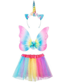 Unicorn Fairy Tutu Wings and Tiara Set