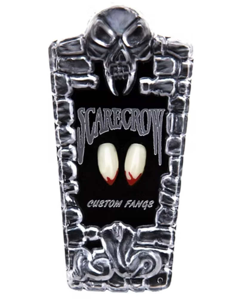 Vampire Blood Tipped Fangs For Halloween