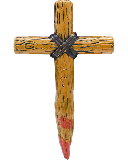 Vampire Stake Cross Plastic Prop 25cm