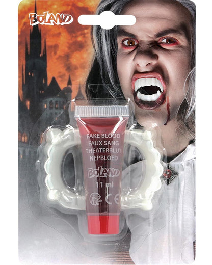 Vampire Teeth with Fake Blood Deluxe Set