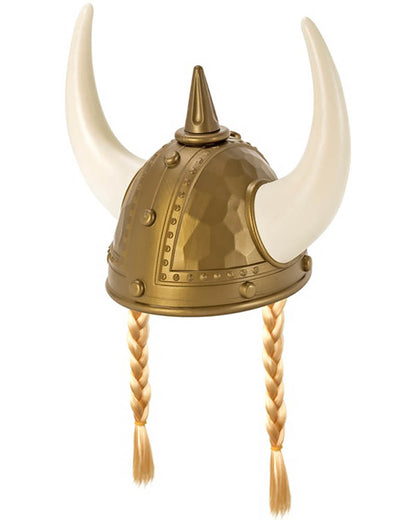 Viking Spiked With Plaits Hard Plastic Adult Helmet