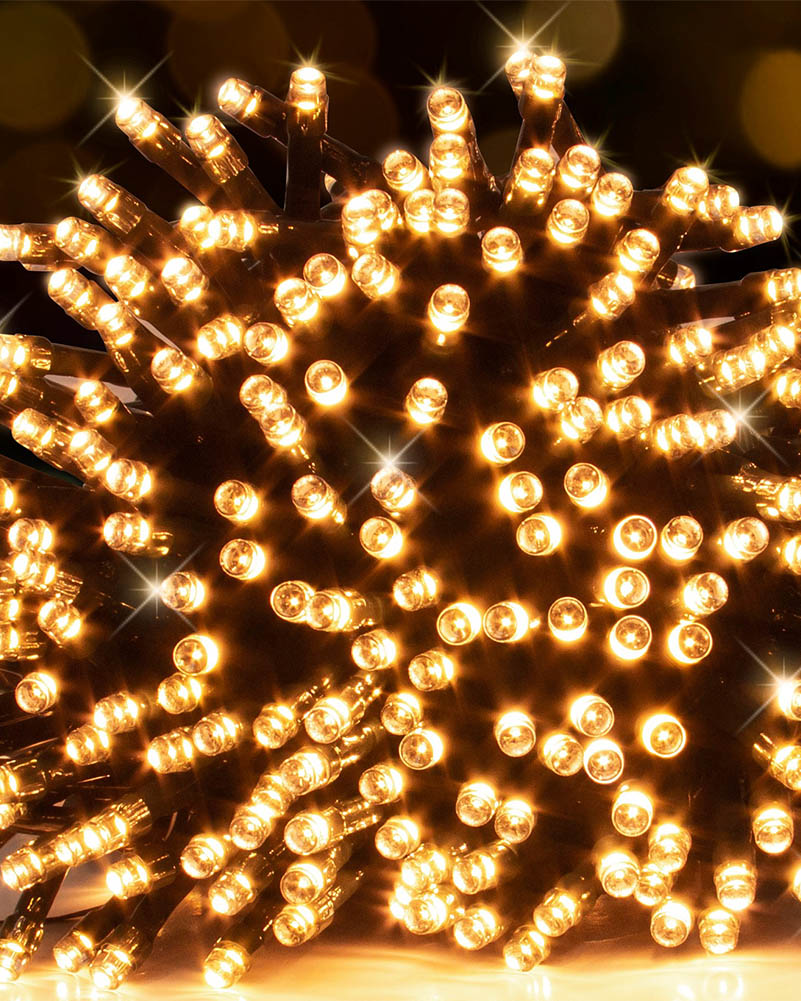 Flashing Vintage Gold 600 Piece LED Fairy Lights