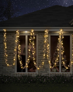 Warm LED Cluster Christmas Lights 720 Piece 10.4m