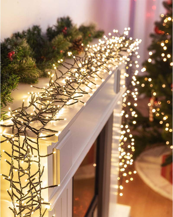 Warm LED Cluster Christmas Lights 720 Piece 10.4m