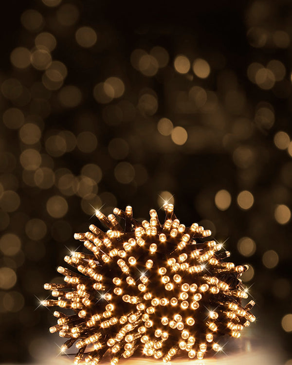 Timer Warm White 600 Piece LED Christmas Fairy Lights 30m