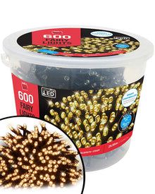 Timer Warm White 600 Piece LED Fairy Lights 30m