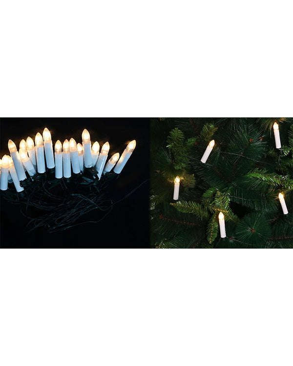 Warm White Clip On Candle Lights LED Christmas Lights Pack Of 20