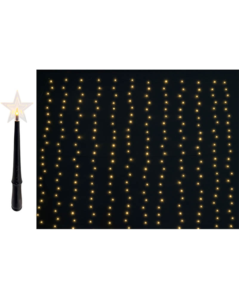 Warm White Curtain Lights with Magic Wand Control Christmas Lights 3m