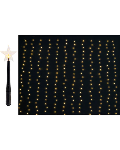 Warm White Curtain Lights with Magic Wand Control Christmas Lights 3m