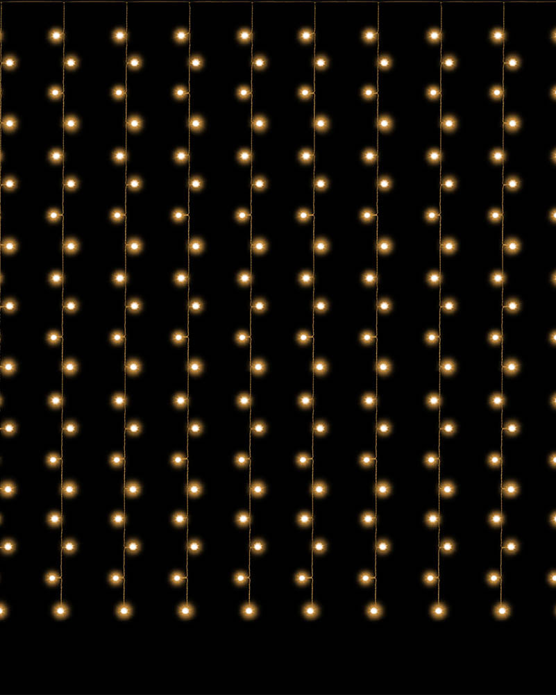 Warm White Curtain Lights with Magic Wand Control Christmas Lights 3m