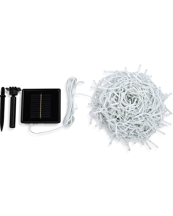 Warm White Icicle Lights 400 Piece Solar Christmas Lights 7.9m