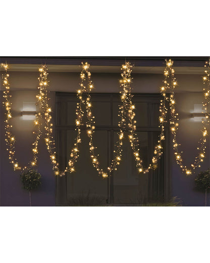 Warm White Cluster Lights 200 Piece Solar LED Lights