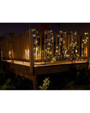 Warm White Cluster Lights 200 Piece Solar LED Christmas Lights