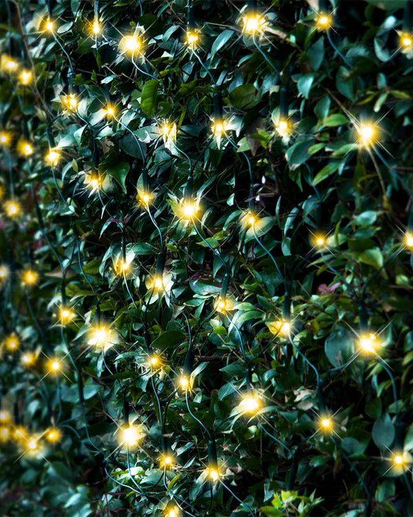 Solar Warm White 150 Piece LED Net Christmas Lights 2.5m x 1.3m