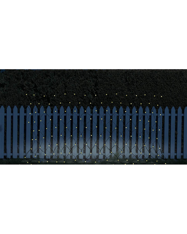 Warm White 250 Piece Solar LED Net Christmas Lights 1.3m