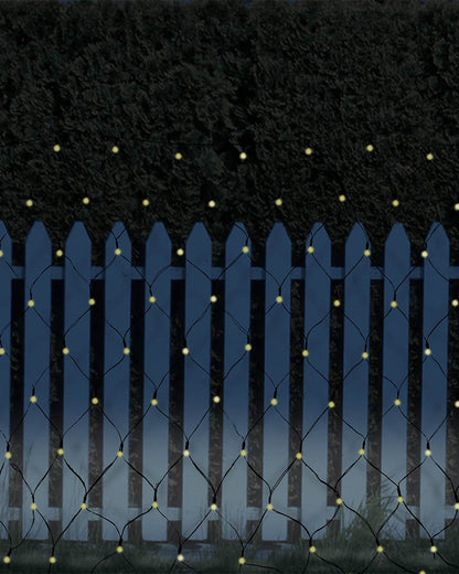 Warm White 250 Piece Solar LED Net Lights 1.3m