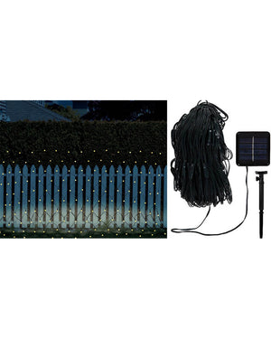 Warm White 250 Piece Solar LED Net Christmas Lights 1.3m