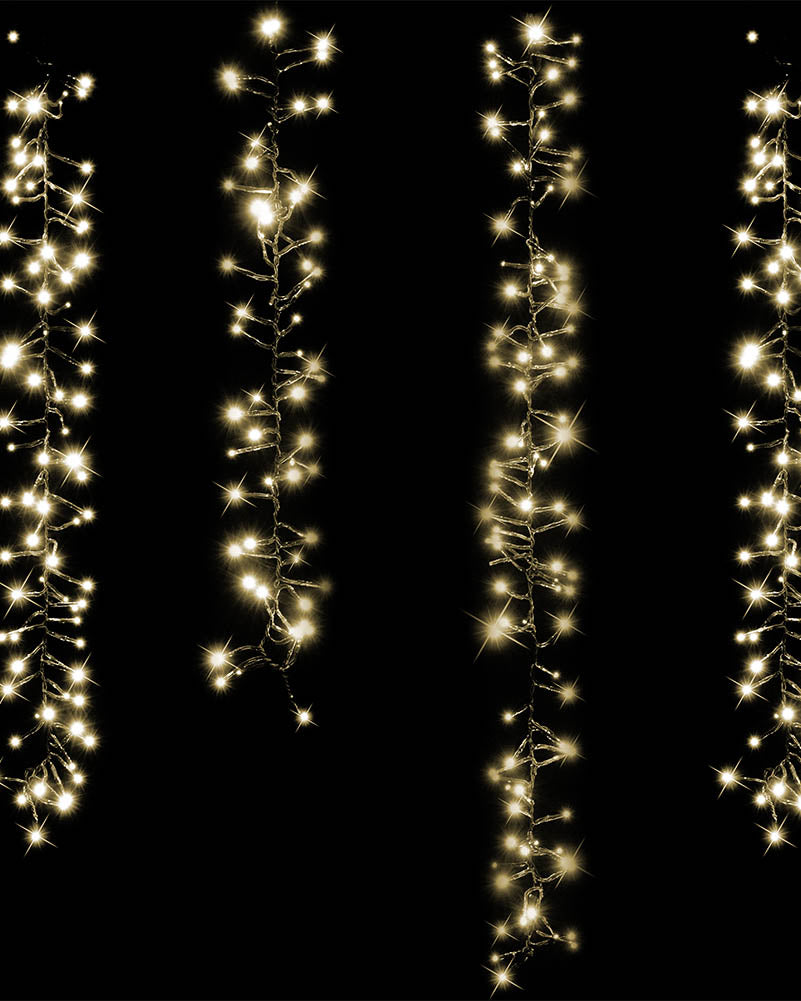 Warm White Tree Clusters Solar Lights 10m
