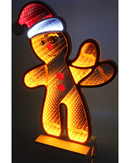 Waving Gingerbread Flashing Infinity Christmas Light 50cm