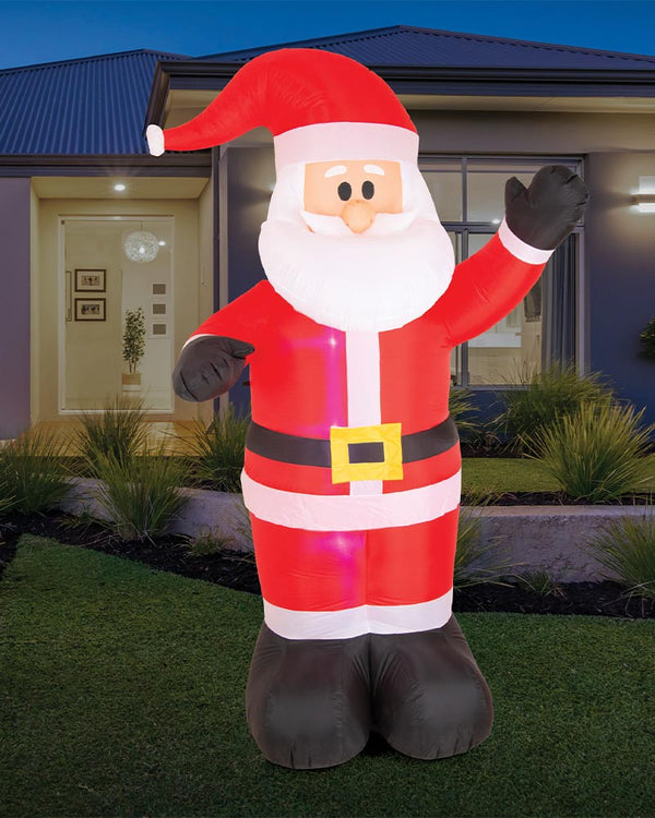 Waving Santa Inflatable Christmas Decoration 2.4m
