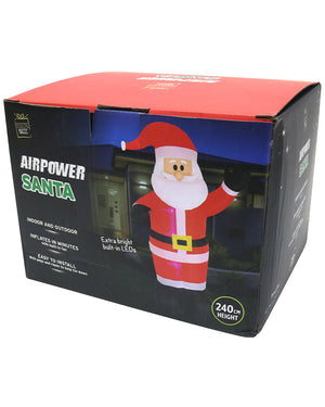 Waving Santa Inflatable Christmas Decoration 2.4m