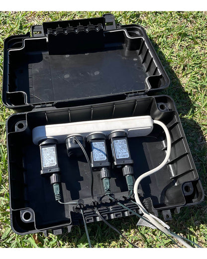 Weather Proof Power Box with Hinged Lid