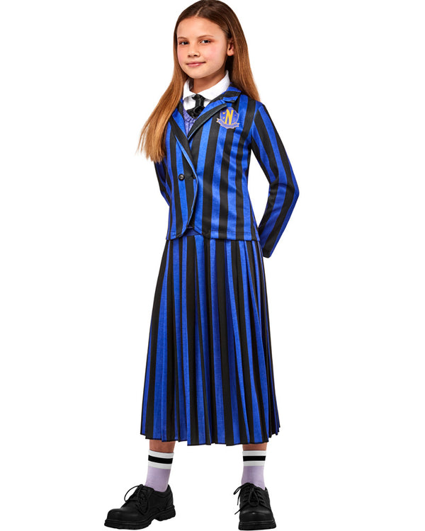 Wednesday Nevermore Academy Blue Enid Deluxe Girls Costume