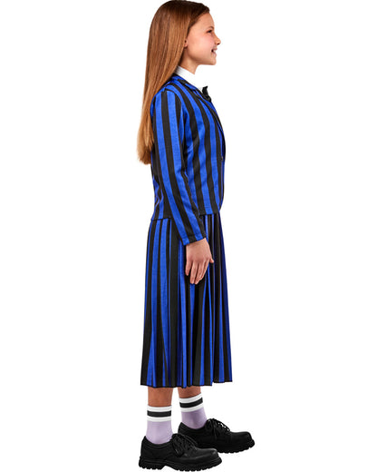 Wednesday Nevermore Academy Blue Enid Deluxe Girls Costume