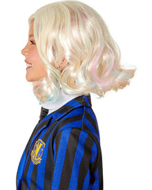Wednesday Nevermore Enid Short Blonde Kids Halloween Wig