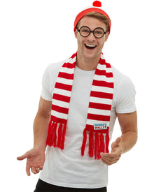 Wheres Wally Beanie Glasses and Scarf Set
