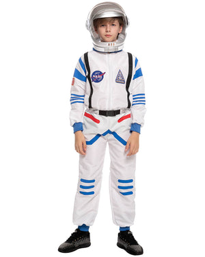 White and Blue Astronaut Boys Costume
