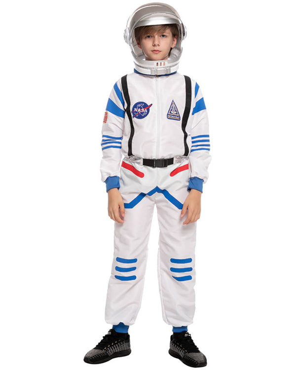 White and Blue Astronaut Boys Costume
