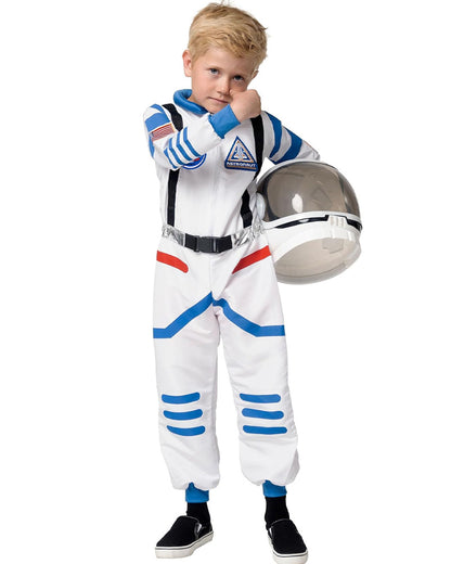 White and Blue Astronaut Boys Costume