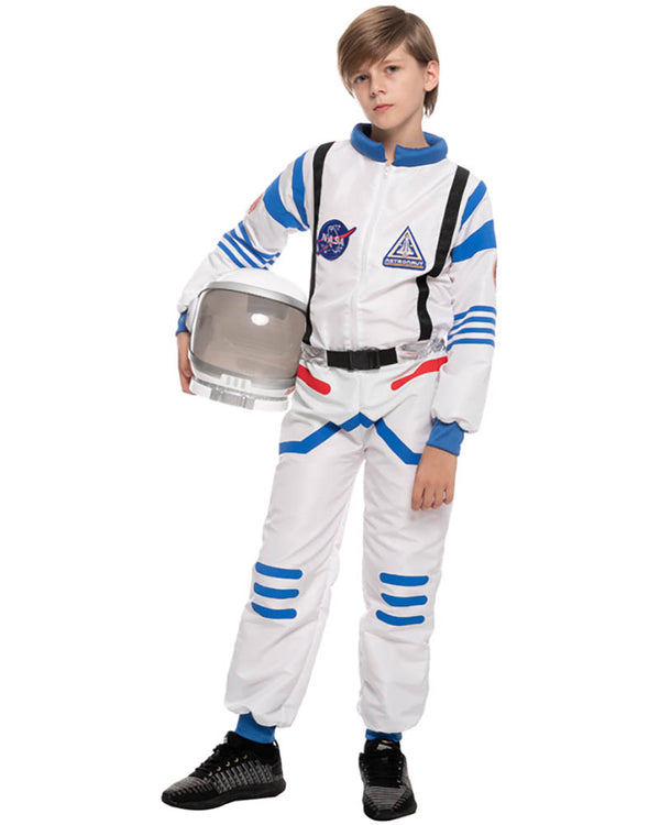 White and Blue Astronaut Boys Costume