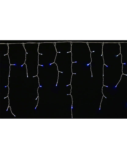 White and Blue Icicle Lights 400 Piece LED Solar Lights
