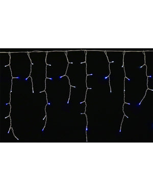 White and Blue Icicle Lights 400 Piece LED Solar Christmas Lights