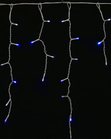 White and Blue Icicle Lights 400 Piece LED Solar Lights
