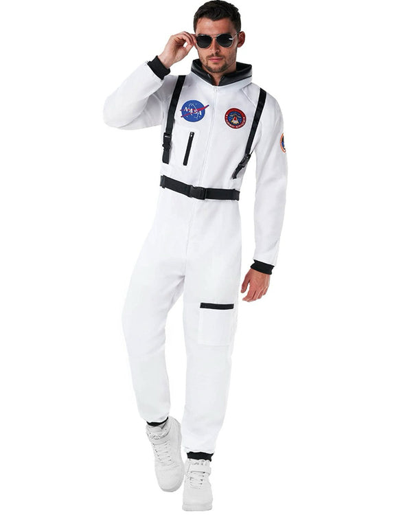 White Astronaut Suit Mens Costume