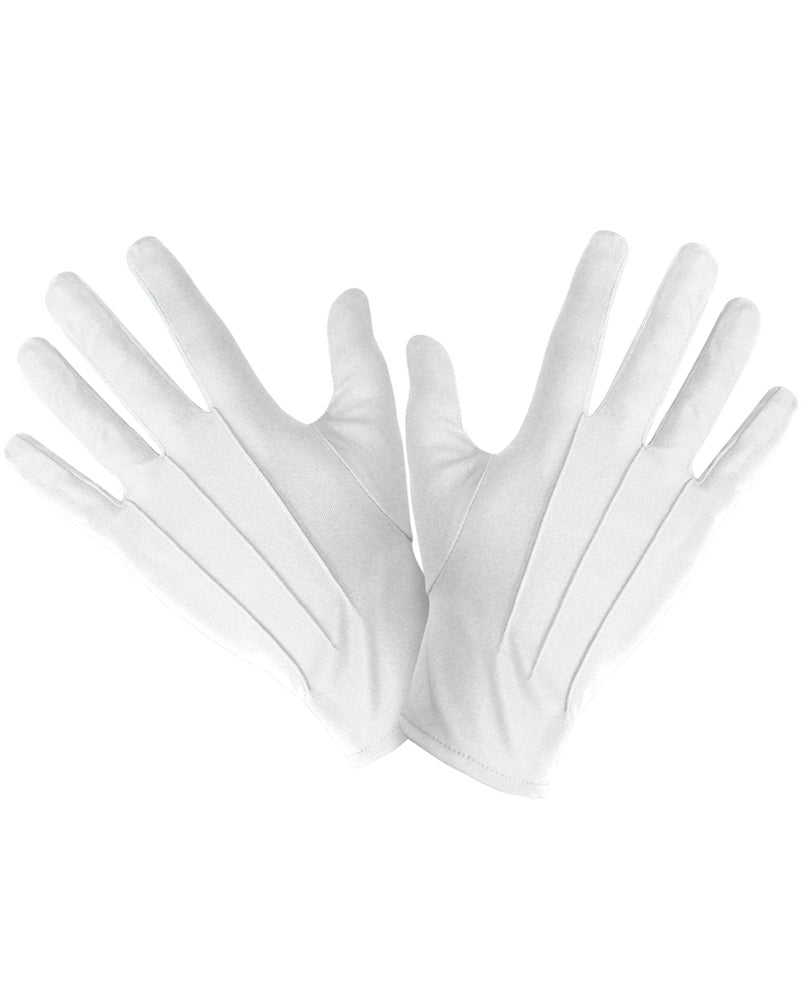 White Gloves with Snap Closure