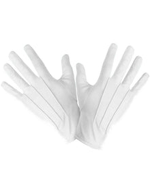 White Gloves with Snap Closure